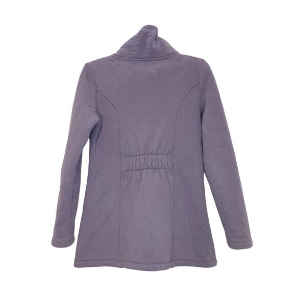 The North Face Quilted Fleece Jacket Full Zip Stand Up Neck Purple Womens Small - Picture 2 of 7